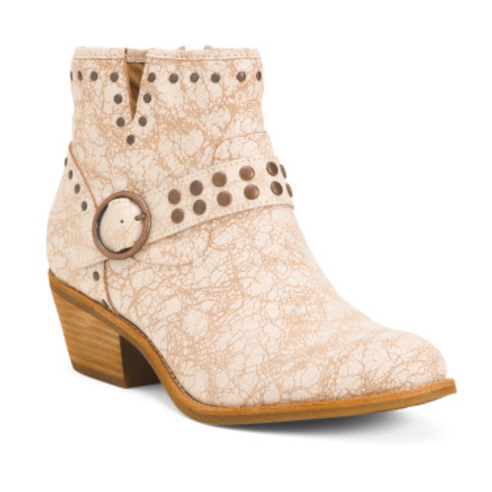 🪷Sofft Allene ll Suede Western Comfort Bootie Natural Sz 10